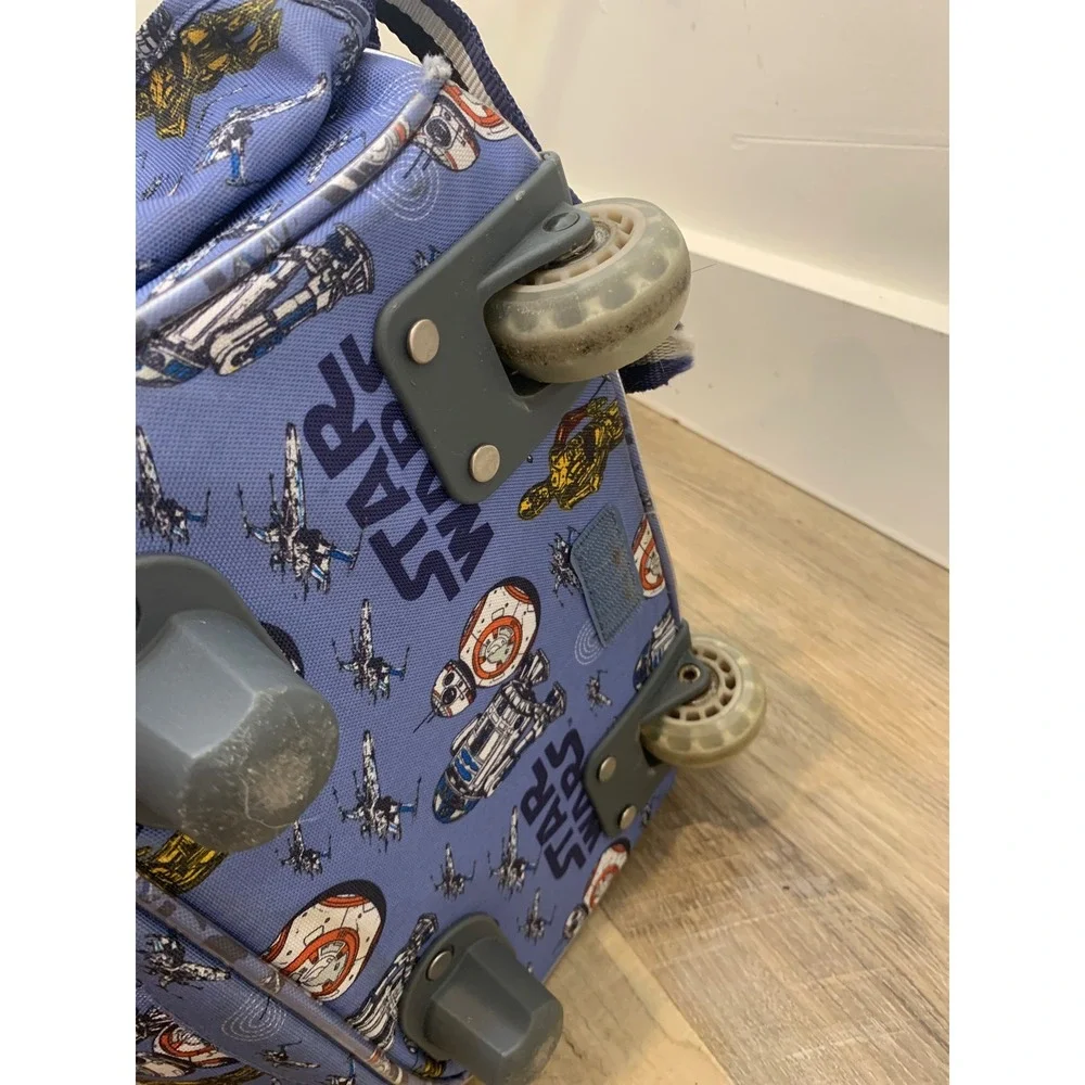Pottery Barn Kids Star Wars Small Blue Droid Rolling Backpack Kids